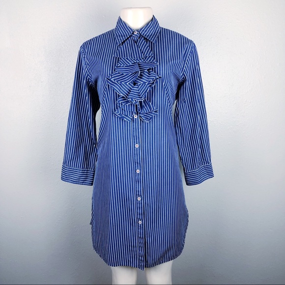 Ralph Lauren Dresses & Skirts - RALPH LAUREN STRIPED RUFFLE DRESS